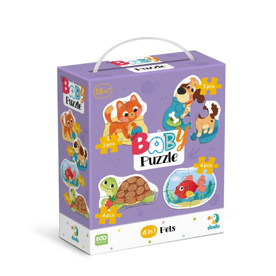 Дитячий пазл 4 в 1 "Baby puzzle. Домашні тварини" 300688 набір 4 в 1