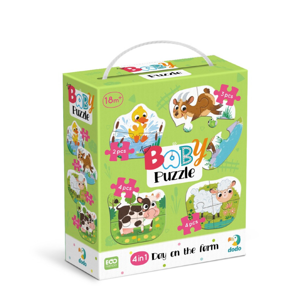 Дитячий пазл 4 в 1 "Baby puzzle. День на фермі" 300687 набір 4 в 1