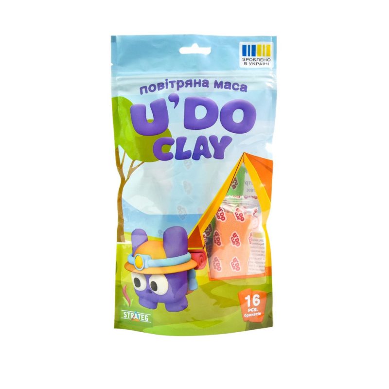 Набір для творчості "Повітряна маса U'DO Clay" 30879, 16 штук