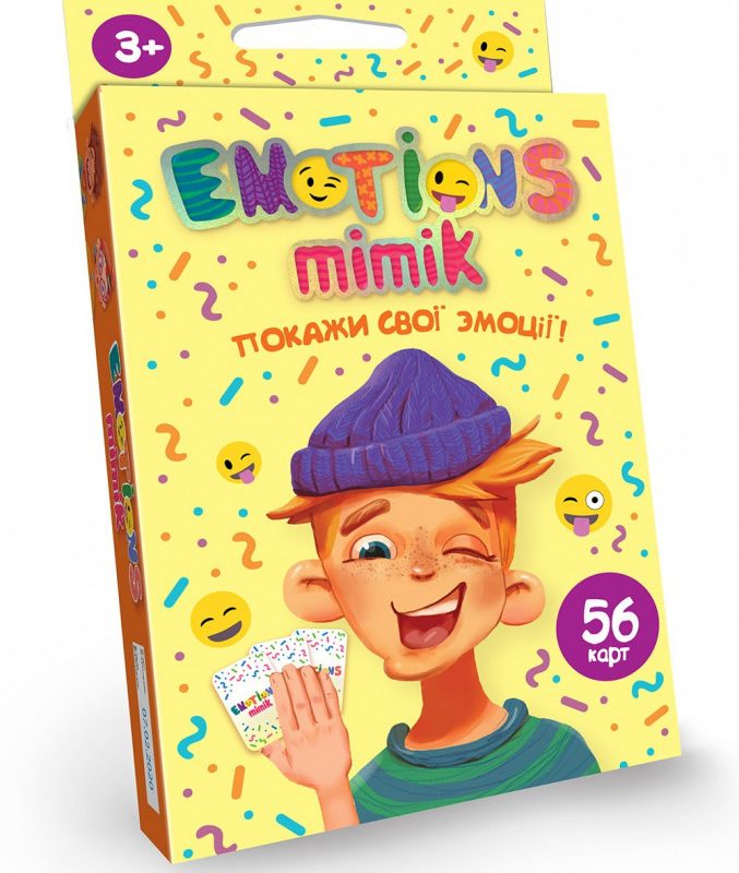 Карткова гра "Emotions Mimik" EM-01-01U укр. мовою
