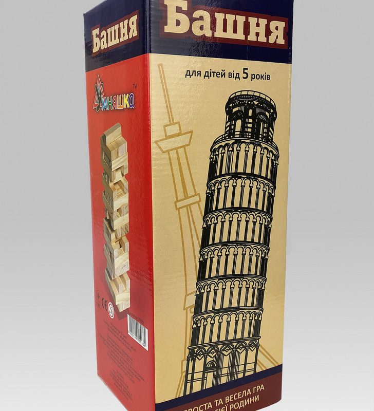 Настільна гра Дженга "Вежа" 20060, 44 бруска