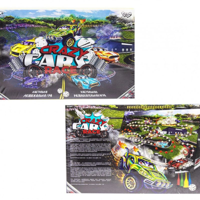 Дитяча настільна розважальна гра "Crazy Cars Race" DTG94R від 3х років