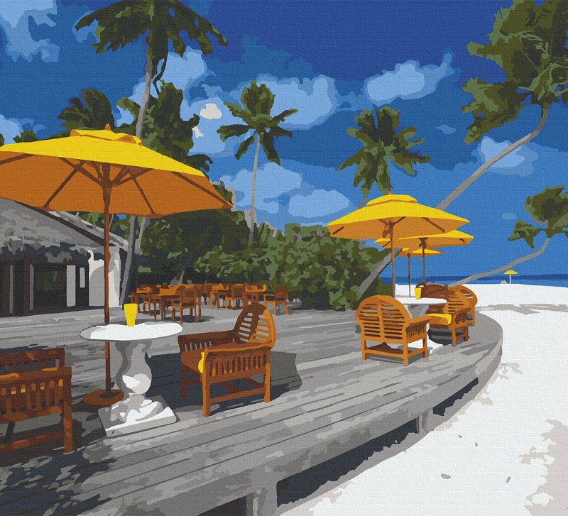 Картина за номерами. Art Craft Перлинний пляж. Бора-Бора 40х50 см 10561-AC