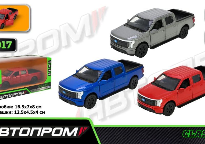 Іграшка машина мет. АВТОПРОМ  арт. 10017 (48шт/2) 5 inch,3 кольори F-150 Lightning Platinum, відкр.двері, у кор.16,5*7*8см