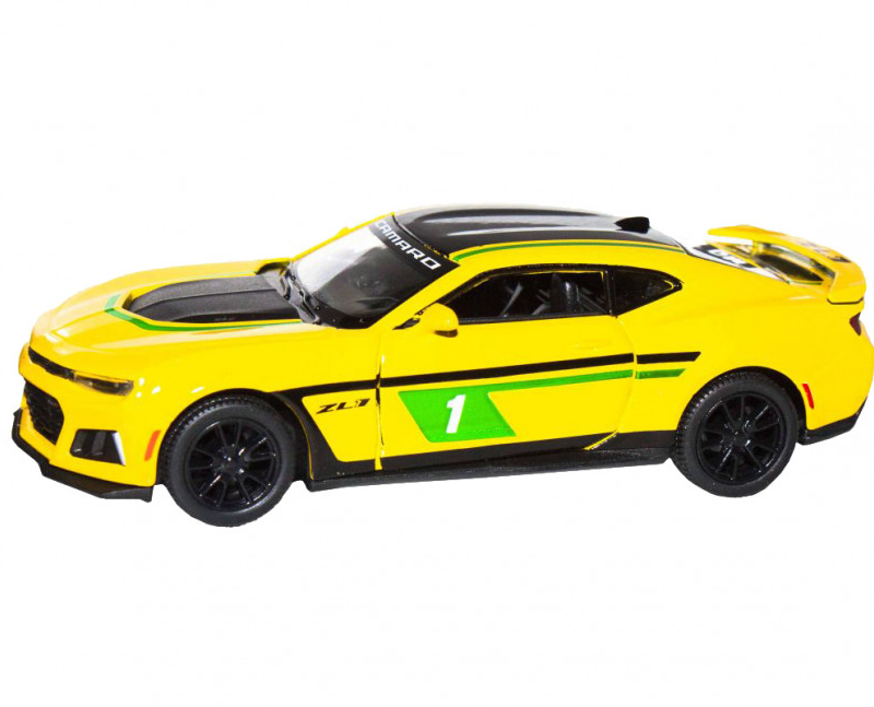 Дитяча модель машинки Chevrolet Camaro ZL1 2017 Kinsmart KT5399FW інерційна, 1:38  Yellow