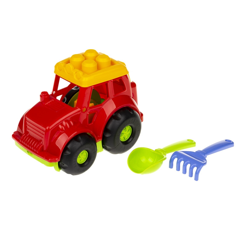 Пісочний набір Трактор "Коник" №1 Colorplast 0206 Червоний