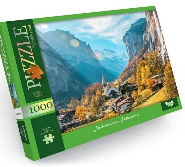 Пазл "Lauterbrunnen, Switzerland" Danko Toys C1000-12-07, 1000 ел.