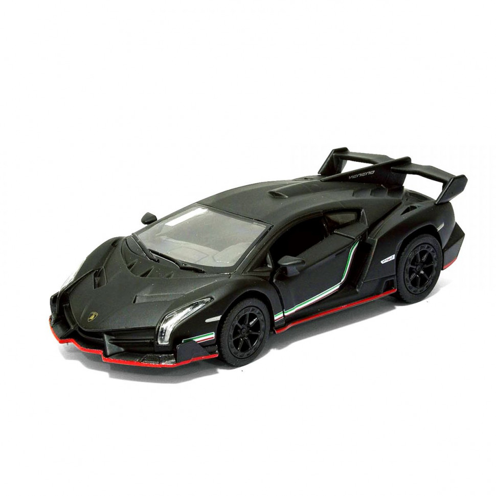 Колекційна іграшкова машинка MATTE LAMBORGHINI KT5370W інерційна Black