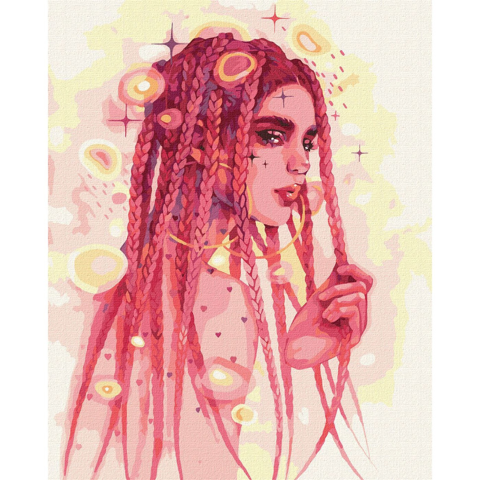 Картина за номерами "Дивовижна незнайомка" ©lesya_nedzelska_art Ідейка KHO2578 40х50 см