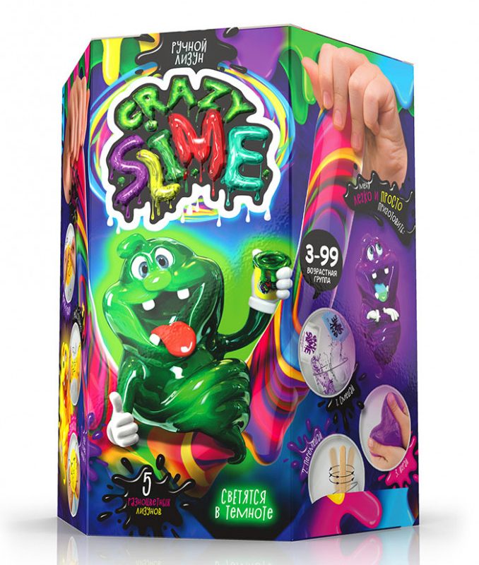 Безпечний набір для проведення дослідів "Crazy Slime" SLM-01 для виготовлення лизунів