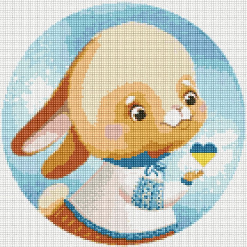 Алмазна мозаїка "Зайчик" ©Катерина Валер'єва AMO7432 Ідейка 40х40см