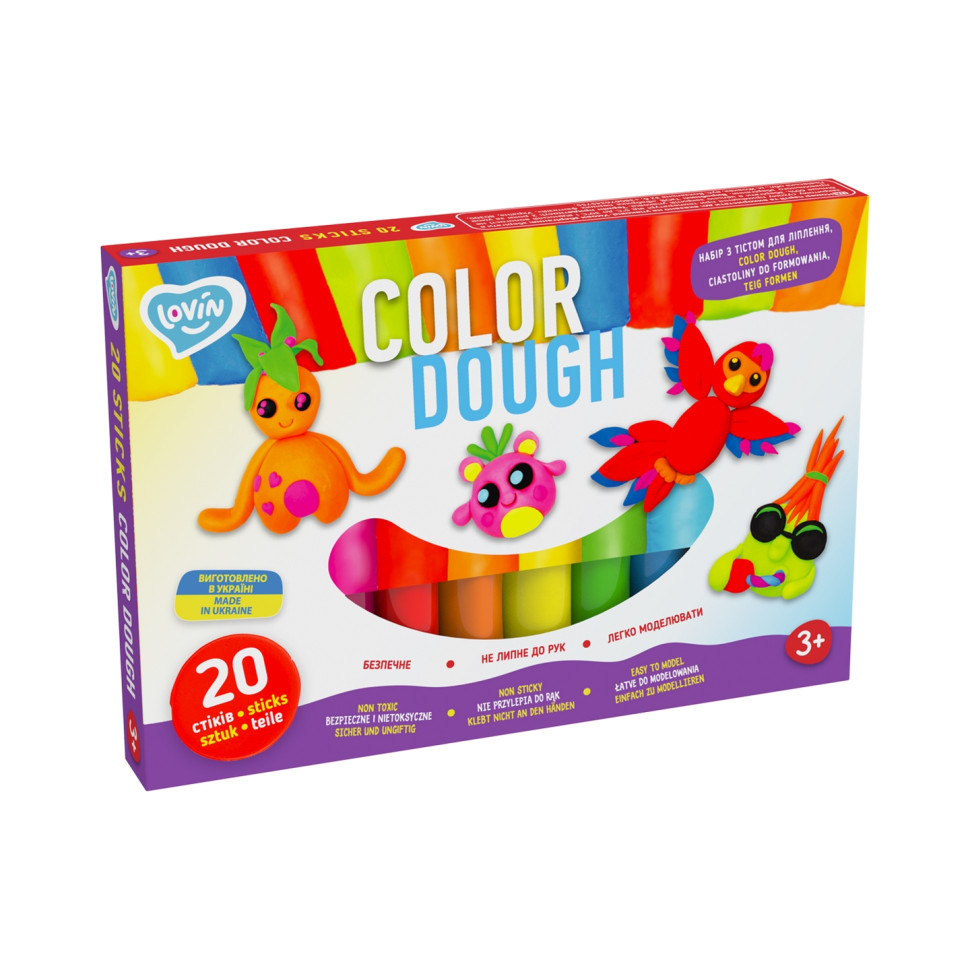 Набір для ліплення з тістом Color Dough 41204, 20 стиків