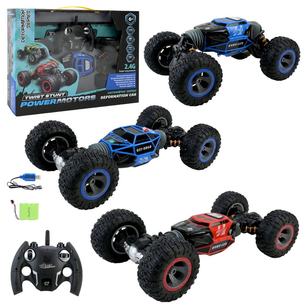 Машина р/к арт. PM3405 (12шт), "POWERMOTORS" 1:16, 2 кольори акум,світло,звук,у короб.41,5*32*10,5см