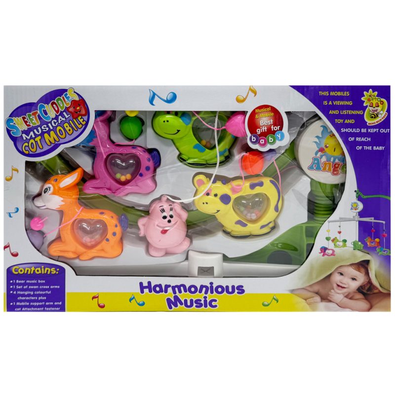 Музичний мобіль на ліжечко "Harmonious music" M 1245-32A U/R, з заводним механізмом