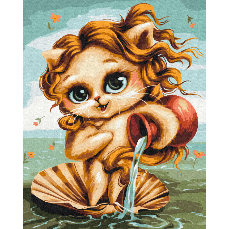 Картина за номерами "Котик Водолій" © Маріанна Пащук Brushme BS53912 40x50 см