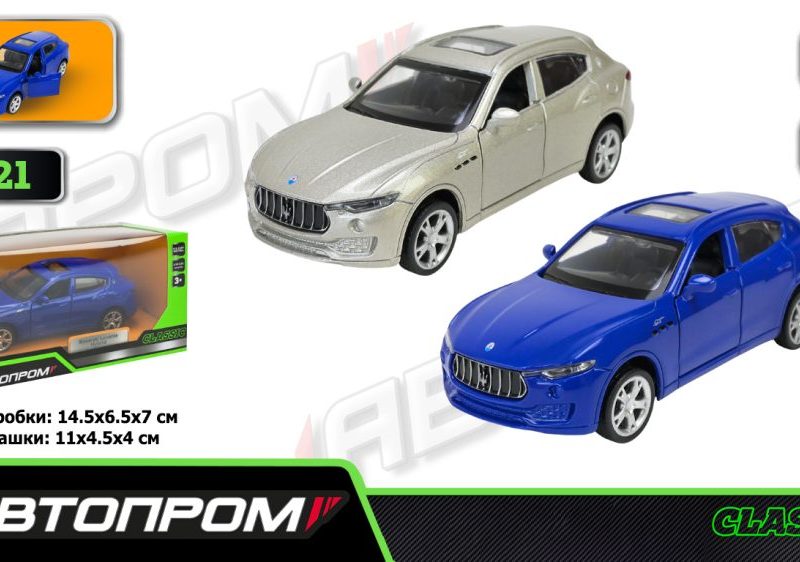 Машина мет. АВТОПРОМ арт. 4321 (96шт/2) 1:43 Maserati Levante SUV,2 кольори, відк.двері, короб. 14,5*6,5*7см