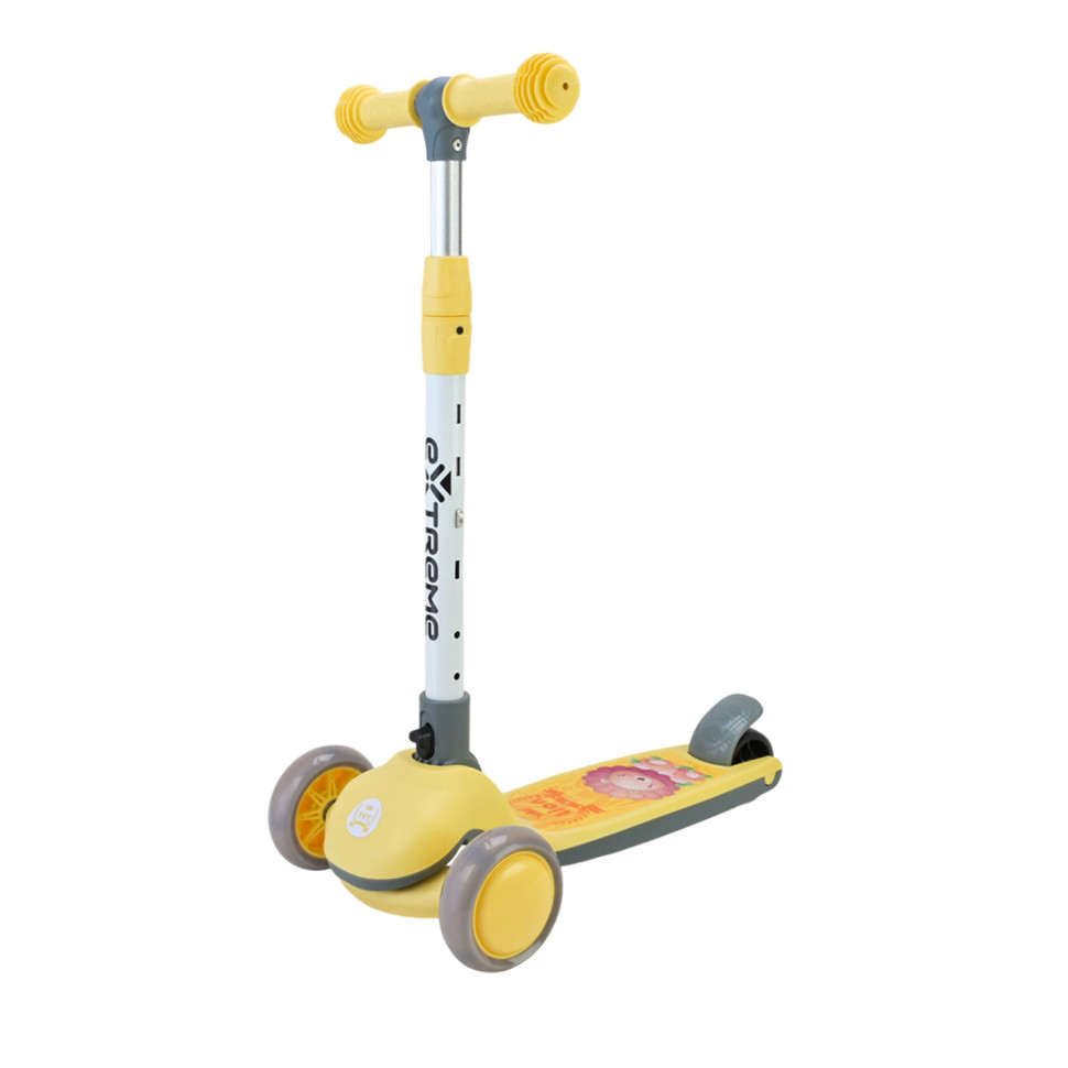 Дитячий самокат триколісний SC817(Yellow) з музикою та світлом