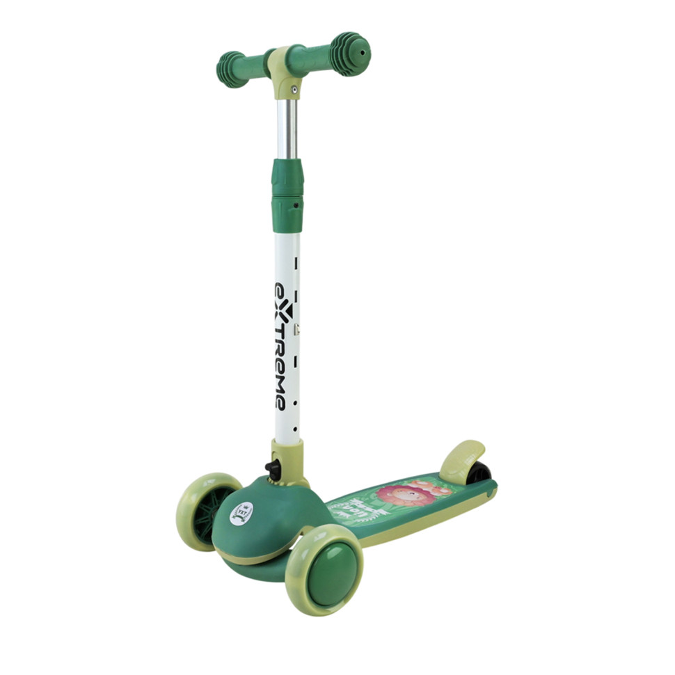 Дитячий самокат триколісний SC817(Green) з музикою та світлом