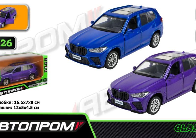 Іграшка машина мет. АВТОПРОМ  арт. 10026 (48шт/2)  5 inch,BMW X5M, відкр.двері, у кор.16,5*7*8см
