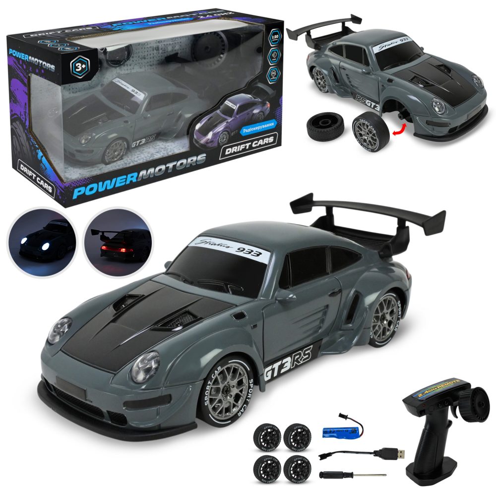 Машина р/к арт. PM3424-2 (24шт/2) "POWERMOTORS" 1:20,акум.,подсветка,10км/год,у коробці