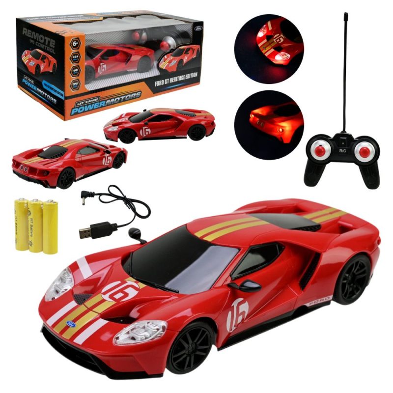 Машина р/к арт. PM2413 (24шт),"POWERMOTORS",1:24 FORD GT HERITAGE EDITION,червоний колiр, акум.,світло у кор.26,5*14*10,5см.